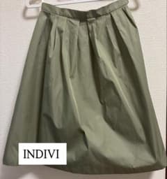 【INDIVI】フレアスカート カーキのサムネイル
