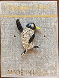 【未使用】ABISTEペンギンデザイン スワロフスキー スワロフスキー ネックレス ペンギンモチーフ 希少 未使用】ABISTE