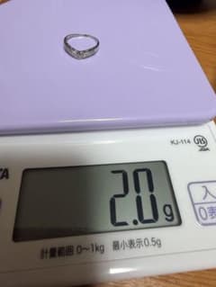 Pt900 ダイヤモンド V字 リング2.0gのサムネイル