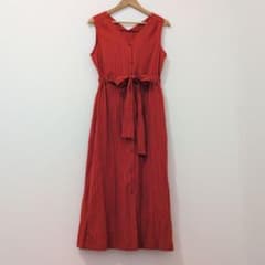 AZUL BY MOUSSY ワンピース S 前開き ロング テラコッタ