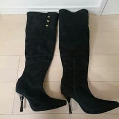 ニーハイ ロングブーツ 黒  LLのサムネイル