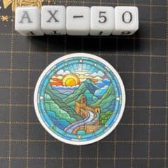 방수 스티커 만리장성 스테인드 글라스풍 일러스트 AX-50