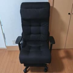 美品】EastForce ゲーミングベッドチェア ブラック ファブリック 