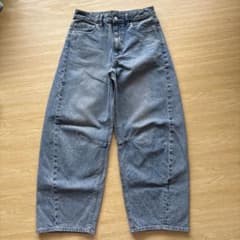 GU 배럴 렉 청바지 (길이 짧은) L 67 BLUE