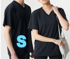 【ラスト１着】リライブＴシャツ Vネック　黒サイズSのサムネイル
