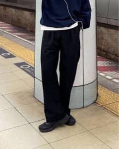 yolo タックワイドスラックス　KA0139 ブラックのサムネイル