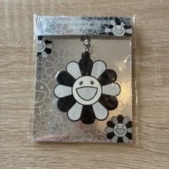 村上隆 フラワー ラバーキーホルダー Gray & Black グレー＆ブラックのサムネイル