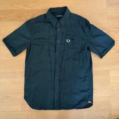 FRED PERRY ダークグリーン 半袖シャツ Lのサムネイル