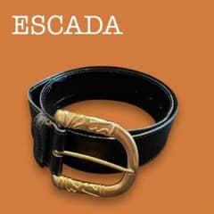 ESCADA クリスタル装飾 ブラックレザーベルト 02281349_65debb537ac7f.jpg