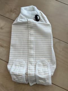 ホワイトストライプ Sサイズ 猫術後服前開きのサムネイル