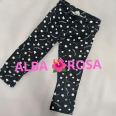 ALBA ROSA 　ハイビスカス総柄レギンス七分丈　 ９０年代当時物！のサムネイル