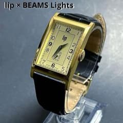 lip × BEAMS Lights 남성 시계 아날로그 가죽 T24-1935