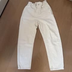 ZARA ホワイト デニムパンツ ハイウエスト
