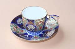 深川製磁　古伊万里唐草の珈琲カップ&ソーサー　1客のサムネイル
