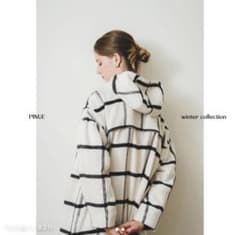 pinue ピヌエ ロングダッフルコート (CHECK) Mサイズ - メルカリ