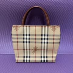 と*も様 BURBERRY バーバリー ノバチェック ミニハンドバッグ イタリアのサムネイル
