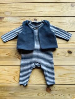 next baby ボーダーロンパースのサムネイル
