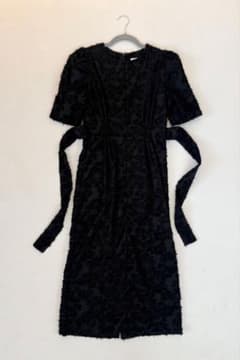 【美品】Her lip to ジャガード ロングドレス 黒 結婚式のサムネイル