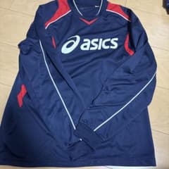 asics サッカーウェア 長袖シャツ ネイビーのサムネイル