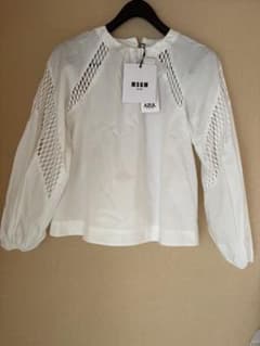 新品タグ付き　53,900円の品 MSGM MILANO メッシュ切替ブラウス 新品タグ付き 53,900円の品 MSGM MILANO メッシュ切替ブラウス - メルカリ