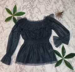 BODY DRESSING チュールフリルトップス 長袖のサムネイル