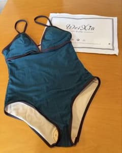 WeiXia ワンピース水着 深緑色のサムネイル