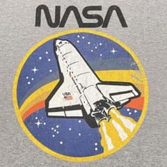 ＊*＊様 NASA スペースシャトル プリント Tシャツ グレー Lサイズのサムネイル