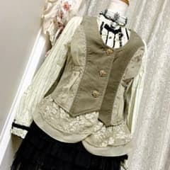 axes femme クラシカルベスト カーキ クラロリ Y2K 森ガール - メルカリ