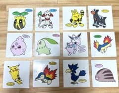 ポケモンパン シール 初期 12枚セット　ヒノアラシ/マグマラシ/ピカチュウ等のサムネイル