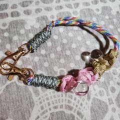 ハンドメイド パラコード ストラップ レインボーカラーのサムネイル