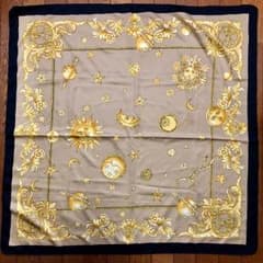 ヴィンテージ  イタリア製 天体 天文 柄 スカーフのサムネイル