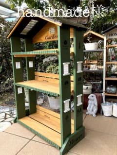 No10 handmade様 三角屋根、簡単移動、 ワイド white仕上げ3段 - メルカリ