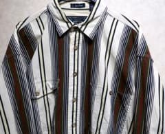 ストライプシャツ 柄シャツ 古着のサムネイル