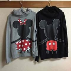 ディズニー ミッキー ミニー ペア パーカー つながる ベルメゾンのサムネイル
