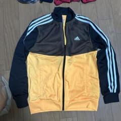 adidas キッズ トラックジャケット ブラック イエローのサムネイル