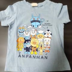 【やまみな様専用】アンパンマン 半袖Tシャツ ライトブルーのサムネイル