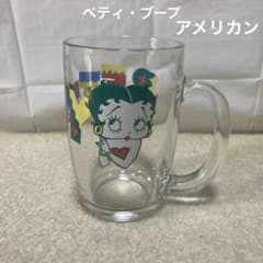 90s 복고풍 베티 부프 유리 머그잔 머그잔 아메리칸 머그