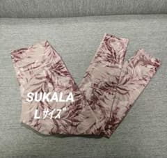 ⑤SUKALAスカーラLAVA ヨガウェア レギンスL ボタニカル柄 スモークP