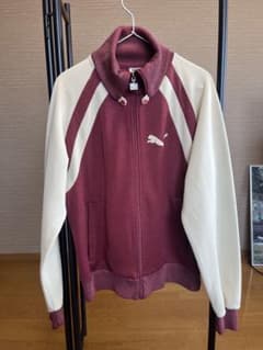 PUMA トラックジャケット ボルドー×ホワイトのサムネイル