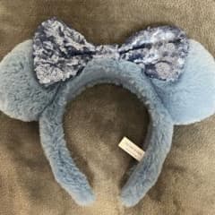 水色リボン付き　ミニーカチューシャ