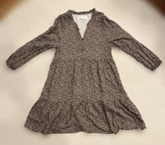 ZARA キッズ 花柄 ワンピース ブラウン 140cmのサムネイル