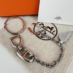 新品 HERMES エルメス ボン ヴォヤージュ キーホルダー シルバー 新作