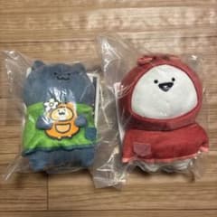 문구와 함께 이치 반 쿠지 C상 봉제인형 마스코트 2종 문구씨 고양이씨