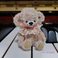 ~＊~yuma　モールベア　モールアート　ピンクベージュ　　チーキー風ベア(中)のサムネイル
