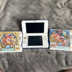 即日発送☆3DSLL オールホワイト妖怪ウォッチ真打２、本家２箱付きカセットのサムネイル