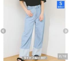 新品未使用 しまむら 辻希美 L ロールアップ デニム レースのサムネイル