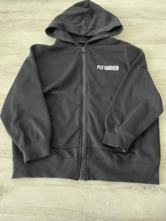 GU ジップアップパーカー 黒 130cmのサムネイル
