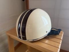 バイク用 ハーフヘルメット 半帽 アイボリー センターラインのサムネイル
