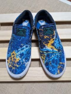 Nike Janoski スリッポン 青/オレンジのサムネイル