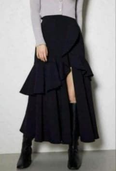 リエンダ 完売品 フリルスリットハイウエストスコートショートパンツ S